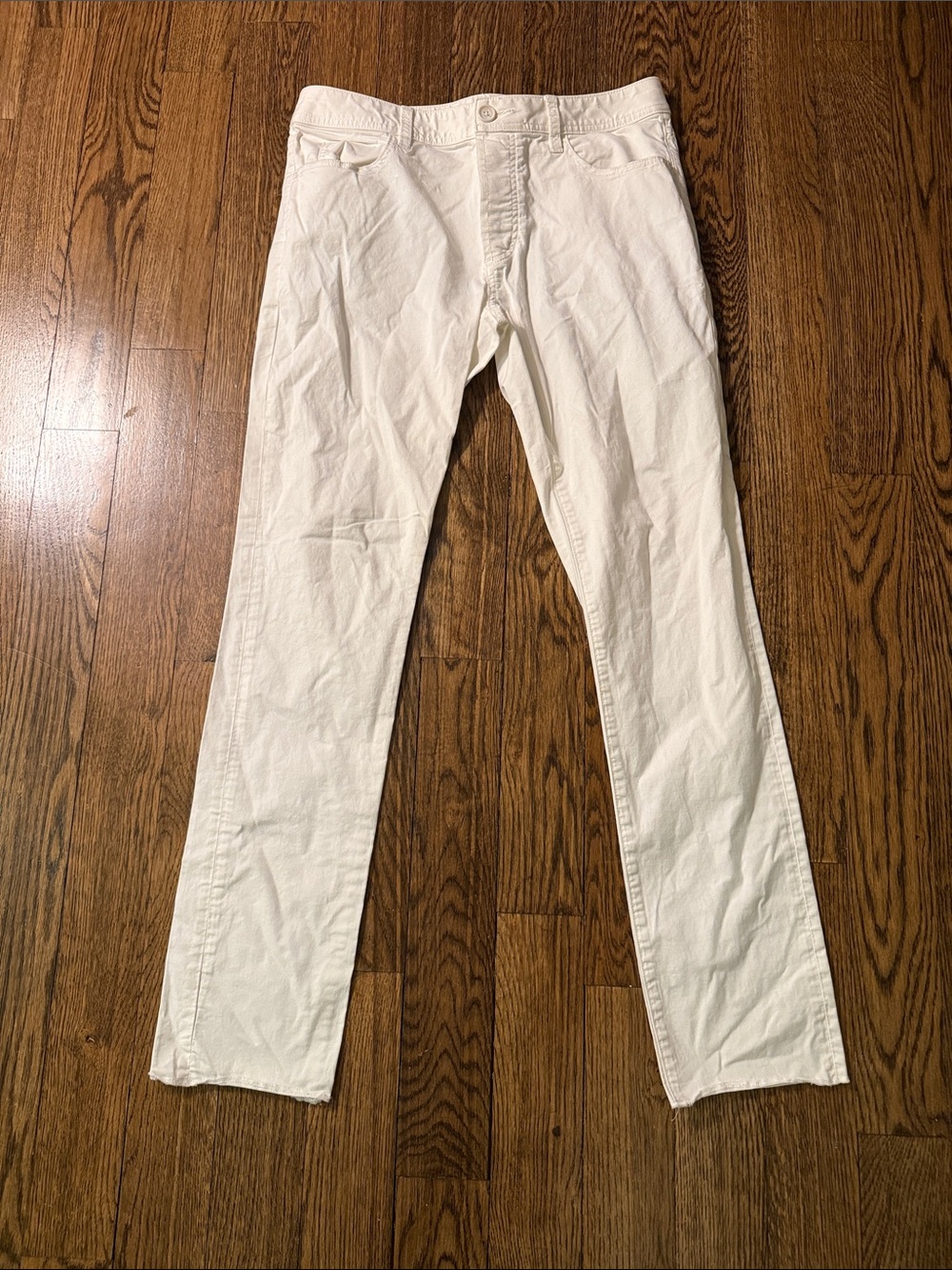 James Perse Men’s Standard 5 Pocket Cotton Stretch Twill Size 32 White Pants EUC